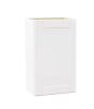 Hampton Bay Shaker 18 in. W x 12 in. D x 30 in. H Assembled Wall Cabinet in Satin White