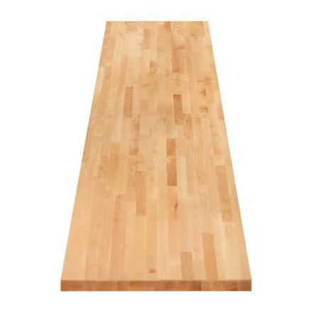 Hampton Bay 4 ft. L x 25 in. D Finished Engineered Birch Butcher Block Countertop with Standard Edge