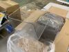 Sorbus 4 Pack Clear Plastic Storage Bins - 1 has Small Crack - 3