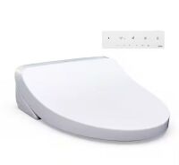TOTO KS5 Washlet Electric Bidet Seat for Elongated Toilets with Warm Water Wash and Remote Control in Cotton White