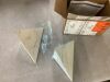 Lot of (2) FlexStone 10 in. Shave Shelf, 1 Calacatta White & 1 White