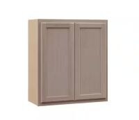 Hampton Bay Recessed Panel 27 in. W x 12 in. D x 30 in. H Assembled Wall Cabinet in Unfinished