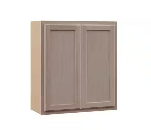 Hampton Bay Recessed Panel 27 in. W x 12 in. D x 30 in. H Assembled Wall Cabinet in Unfinished