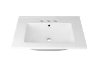 Eridanus Tucson 24 in. W x 18 in. D Vitreous China Vanity Top in White with 3 Faucet Holes (4 in. Centerset)
