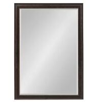 Kate and Laurel Aldridge 23.5 in. W x 35.5 in. H Framed Rectangular Beveled Edge Mirror in Bronze