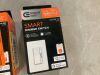 Lot of (2) Commercial Electric 10 Amp 3-Way Smart Home Specialty Light Switch with Wi-Fi and Bluetooth Technology & (1) Commercial Electric White Smart Paddle Dimmer for CFL, Halogen, Incandescent, LED - 2