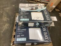 Lot of (2) Hampton Bay Avondale 30 in. W x 12 in. D x 30 in. H Ready to Assemble Plywood Shaker Wall Kitchen Cabinet in Alpine White - Uninspected