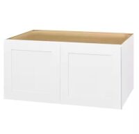 Hampton Bay Avondale 30 in. W x 12 in. D x 30 in. H Ready to Assemble Plywood Shaker Wall Kitchen Cabinet in Alpine White