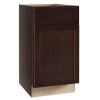 Hampton Bay Shaker 18 in. W x 24 in. D x 34.5 in. H Assembled Base Cabinet in Java