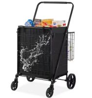 Folding Shopping Cart with Removable Waterproof Liner