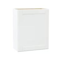Hampton Bay Shaker 24 in. W x 12 in. D x 30 in. H Assembled Wall Cabinet in Satin White