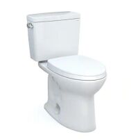 TOTO Drake Modern 12 in. Rough In Two-Piece 1.28 GPF Single Flush Elongated Toilet in Cotton White, SoftClose Seat Included