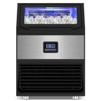 Gilati Commercial Ice Maker 300 lb./24 H Freestanding Ice Maker Machine with 75 lb. Storage, Stainless Steel - Dented