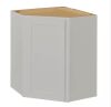 Hampton Bay Avondale 24 in. W x 24 in. D x 30 in. H Ready to Assemble Plywood Shaker Diagonal Corner Kitchen Cabinet in Dove Gray
