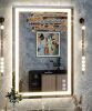 Lot of (2) 26 in. W x 38 in. H LED Light Anti-Fog Rectangular Modern Frameless Vanity Mirror