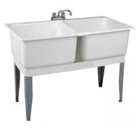 MUSTEE 46 in. x 34 in. Plastic Laundry Tub