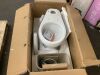Simple Project 21 in. 2-Piece Toilet Single Flush 1.28 GPF Round 12 in. Rough In Height Toilet in White - 2