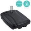 Fillable Heavy-Duty Mobile Offset Patio Umbrella Base Stand w/ Wheels, Cross Base, 53L Capacity