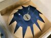 Lodge 7.5 qt. Blue Enameled Cast Iron Dutch Oven - Small Chip on Handle - 3