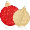 2pc Lighted Pop-Up Christmas Ornaments Decoration w/ 220 LED Lights, Stand