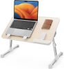 SAIJI Laptop Bed Tray Table, Adjustable Home Office Standing Desk Portable Lightweight Foldable Lap Desk for Sofa Couch Floor Working Studying Reading Writing Eating,Fit Up to 17" Laptop