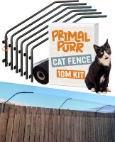 Cat Fence Outdoor Barrier - Top of Fence Height Extender Solution for Pets - Wall Topper &ndash; Invisible Solution for Small Dogs - Cat proofing Fence Extension - Catio (10m / 33ft)