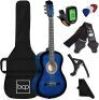38in Beginner All Wood Acoustic Guitar Starter Kit w/Gig Bag