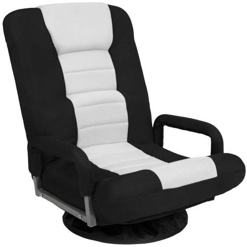 Gaming Floor Chair w/ 360-Degree Swivel, Armrest, Adjustable Backrest