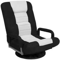 Gaming Floor Chair w/ 360-Degree Swivel, Armrest, Adjustable Backrest