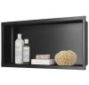 AKDY 24 in. W x 12 in. H x 4 in. D 18-Gauge Bathroom Shower Niche in Matte Black
