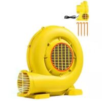 VEVOR 12.1 in. 2 Speeds Blower Fan in. Yellow with 0.5 and 0.6 HP Air Pump for Bounce House, Bouncy Castle