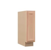 Hampton Bay Recessed Panel 9 in. W x 24 in. D x 34.5 in. H Assembled Base Cabinet in Unfinished