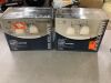 Lot of (2) Hampton Bay Solomone 13.4 in. 2-Light Polished Chrome Bathroom Vanity Light Fixture with Opal Glass Shades - 2