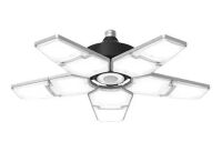 Lot of (2) BEYOND BRIGHT 40-Watt Motion-Activated LED Garage Light with 10-Adjustable Panels, 372 LED Bulbs