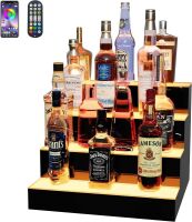 16 Inch 4 Tier Lighted Liquor Bottle Display Shelf