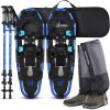 Odoland Lightweight Aluminum Snowshoes with Trekking Poles
