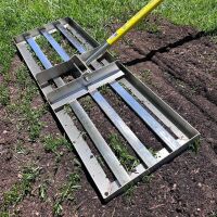 Rocklin Lawn Leveling Rake 10" x 30" Ground Plate, 78" Handle