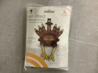 Case of (30) Happy Thanksgiving Sitting Turkey Foil Balloons, Air Fill Only