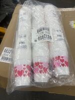 Case of (900) Loving Hearts Plastic Cups, 8 oz