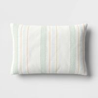 Pallet of (15) Cases Textured Yarn Dyed Cotton Mint Lumbar Throw Pillows, 10 per Case