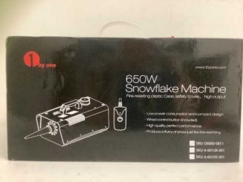 1byone 650W Snow Machine, E-Commerce Return, Sold as is