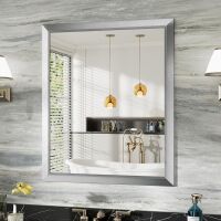 Silver Framed Mirror 32" x 36"