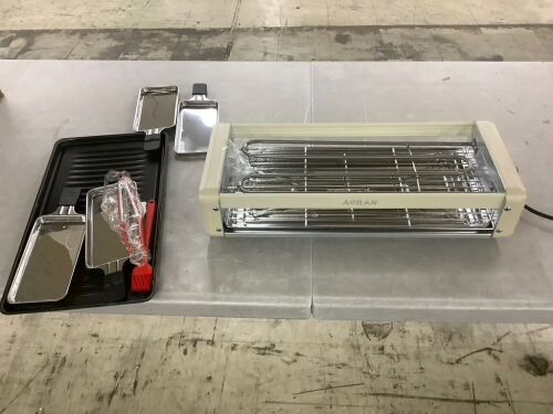 Aoran Electric Smokeless Grill, 1800W Nonstick Indoor Griddle Pan