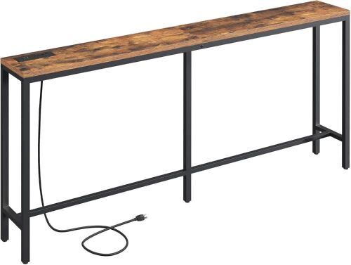 MAHANCRIS 70.9'' Narrow Console Table with Power Outlet