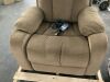 Merax Brown Soft Velvet Power Lift Recliner with Remote Control - Internal & External Damage to Armrest - 2