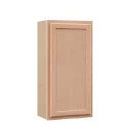 Hampton Bay Recessed Panel 18 in. W x 12 in. D x 36 in. H Assembled Wall Cabinet in Unfinished