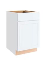 Hampton Bay Courtland 21 in. W x 24 in. D x 34.5 in. H Assembled Shaker Base Kitchen Cabinet in Polar White
