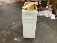 Hausvita 12 in. W x 24 in. D x 34.5 in. H Ready to Assemble Plywood Base Kitchen Cabinet in Shaker Dove - Drawer Side Needs Reattached