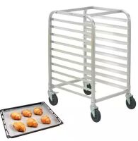 VEVOR 10-Tier Commercial Bakery Rack with Brake Wheels 26 in. L x 20.3 in. W x 39 in. H