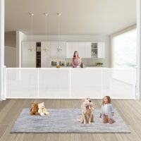 Retractable Baby Gates Dog Gate - 200" Extra Wide Expandable Child Safety Gate, 37" Tall Toddler Pet Mesh Gate